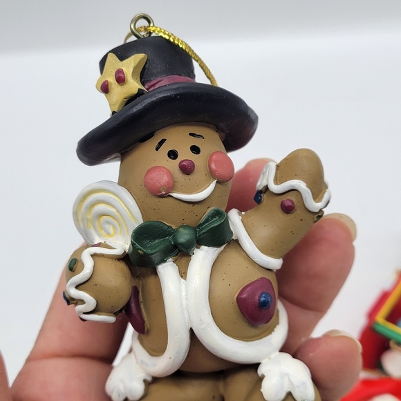 Set of 3 Christmas Gingerm Mouse on Locomotive Teddy Bear Sleeping on Santa Star - Picture 9 of 10